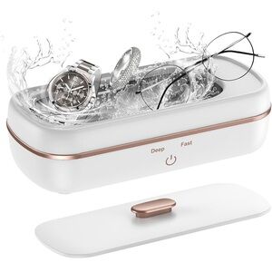 Ckanite White Ultrasonic Jewelry Cleaner Sealed